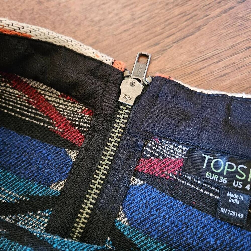TopShop Aztec Southwestern Mini Skirt - Picture 3 of 7